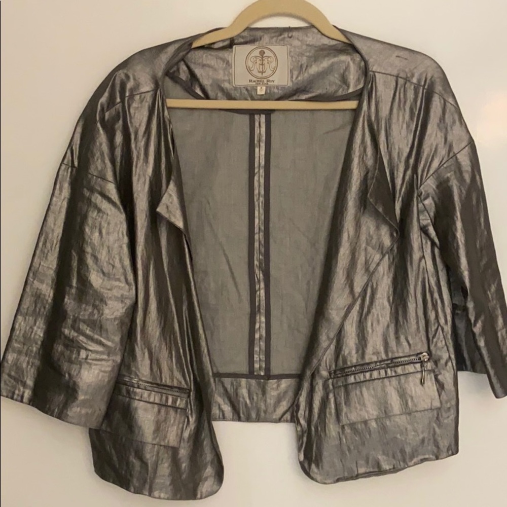 Rachel Roy silver cropped jacket - Picture 2 of 7